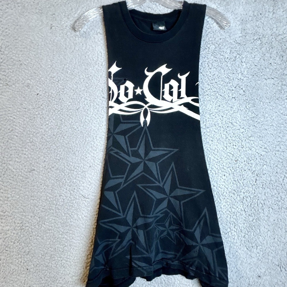 VINTAGE No Fear So Cal Y2K Sleeveless T Shirt Cut Off Tank Size L Grunge Skate